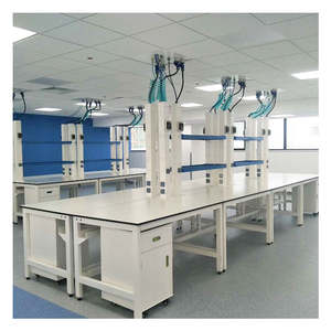 Meubles de laboratoire universitaire, table, banc, bancs de travail de laboratoire de <span class=keywords><strong>physique</strong></span> et de <span class=keywords><strong>chimie</strong></span>, banc de laboratoire en acier durable avec évier - Product Image 4