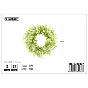 Cerchio a foglia artificiale 36cm-fiori artificiali