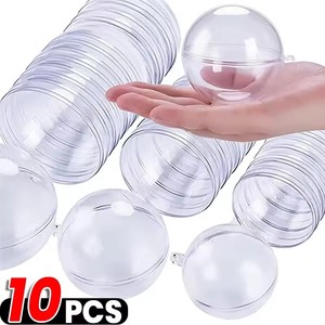 Vente en gros <span class=keywords><strong>de</strong></span> boules transparentes en plastique pour bricolage ornements décoratifs suspendus boîte <span class=keywords><strong>à</strong></span> boules ouverte pour sapin <span class=keywords><strong>de</strong></span> Noël cadeaux pour la fête <span class=keywords><strong>de</strong></span> mariage - Product Image 3