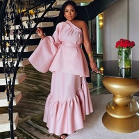 Robe ample à volants ZHEZHE pour femme, nouvelle collection été 2026, style américain, épaules asymétriques, manches cloche, coupe décontractée