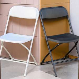 الأكثر مبيعاً فولاذ من الحديد المطاوع المريح القابل للتكديس في الهواء الطلق من مادة pp راتنج أبيض بلاستيك مستعمل لحفلات الزفاف والحفلات والحدائق - Product Image 4