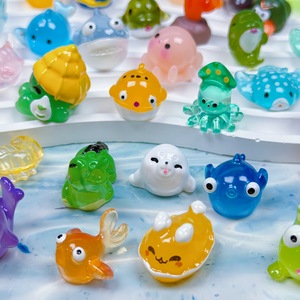 Mini-sac surprise animaux marins, figurine miniature en résine, modèle de scène animale, ornement de bureau pour étudiant, jouet cadeau - Product Image 2