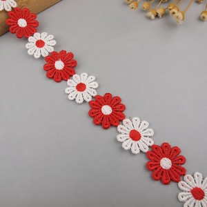 Ruban de dentelle délicat à motif floral 3D marguerite pour vêtements de boutique pour enfants, idéal pour les nœuds de cheveux faits main et l'emballage cadeau - Product Image 6