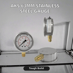 DN65 63mm 2.5 인치 반경 방향 세미 스테인리스 스틸 압력 게이지, 0.1 ~ 100Mpa 범위 - Product Image 2