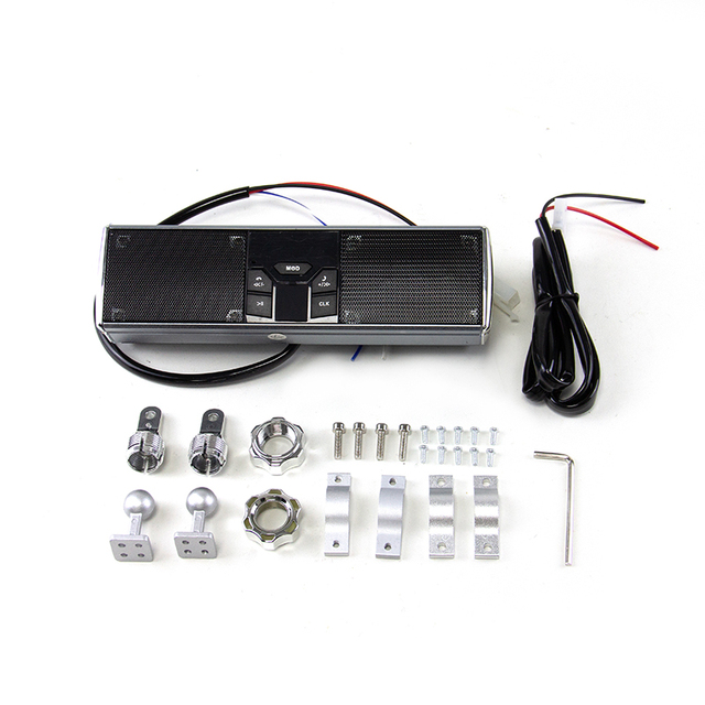 Motorcycle Power Amplifier All in One Waterproof Anti-theft with LED Light Strips Bluetooth Playback and Voice Function Parts