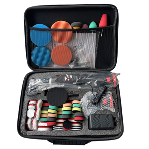 Polisher Gift Set 2*12v2000mAh Lithium Batteries Cordless DA/RO Mini Auto Buffer Polisher Set Wireless Car Detailing <b>Machine</b> - Product Image 2