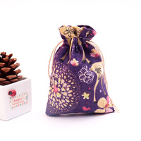 Recyclable Mini Nature Couleur 100% Coton Cordon Sac à Poussière Mousseline de Coton Cordon Sac Écologique Toile de Tirage Chaîne Sac
