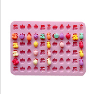 60 piezas de lindo molde cuentagotas de caramelo 60 piezas de gelatina de caramelo de chocolate de frutas y animales, molde de silicona de caramelo QQ