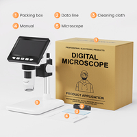 4.3" HD LCD Screen 1000X Digital Microscope Mobile Repair 8 LED VGA Electric Microscopio for Testing and Analysis Instruments