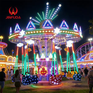 Juego de Feria para Parque de Atracciones, <span class=keywords><strong>Silla</strong></span> Voladora Infantil de 16 Asientos con Luz LED, Metal y Fibra de Vidrio, en Venta - Product Image 4