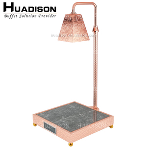 Equipo de hotel Huadison, lámpara de calor martillada, calentador de alimentos, lámpara de calor de un solo cabezal de acero inoxidable para alimentos - Product Image 3