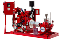 Pompe à incendie horizontale à division verticale certifiée UL/FM, 750 gpm, en fonte avec moteur diesel basse pression