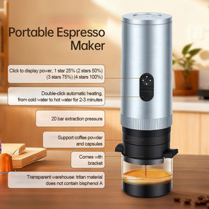 Machine à café à capsules électrique semi-automatique portable Kingze, <span class=keywords><strong>rechargeable</strong></span> par USB, 20 bars, pour les déplacements - Product Image 2