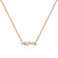 Collier pendentif mini bar en zircon multi-facettes plaqué or élégant pour femmes Milskye Bohemian
