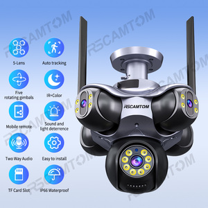 Rscamtom 25MP Ngoài Trời Năm Ống Kính 720 ° Xoay <span class=keywords><strong>Ptz</strong></span> Máy Ảnh Con Người Theo Dõi Phát Hiện Chuyển Động Báo Động Wifi An Ninh Máy Ảnh - Product Image 2