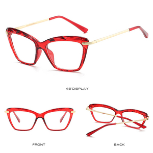 Designer Sunglasses Ce Standard Eyeglasses for Women <strong>Crystal</strong> Cat <strong>Eye</strong> Big Transparent <strong>Frame</strong> Glasses - Product Image 5