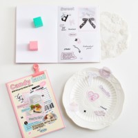 Offres Spéciales kawaii dessin animé baiser coupe feuille d'autocollant personnalisé feuille impression réutilisable autocollant livre blanc
