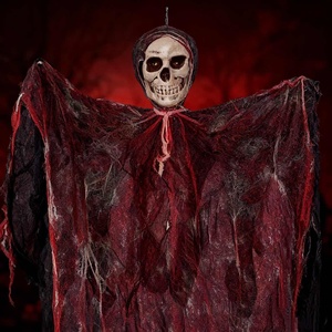 Décorations de fantômes suspendus pour Halloween Squelettes effrayants et sanglants Fantôme volant pour maison hantée Décoration intérieure extérieure pour Halloween - Product Image 3