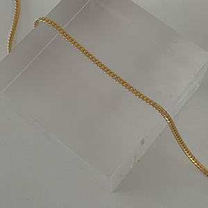 Collar de cadena de eslabones cubanos de acero inoxidable, Gargantilla fina de 3,5mm, chapada en oro de 18K, joyería minimalista - Product Image 6