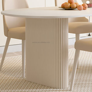 Table à manger de haute qualité en bois massif avec pieds en bois massif de couleur crème, design de colonne <span class=keywords><strong>romaine</strong></span> luxueux, <span class=keywords><strong>prix</strong></span> avantageux - Product Image 6
