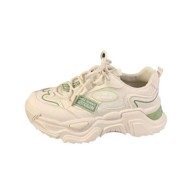 HongJue Female Sports Breathable Girl Lady Casual Chunky Shoes Fashion White Running Shoes For Women