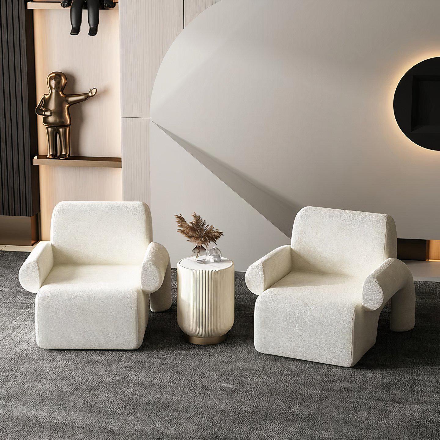Luxury relax wool leisure home furniture modern fabric armchair bedroom living room chair