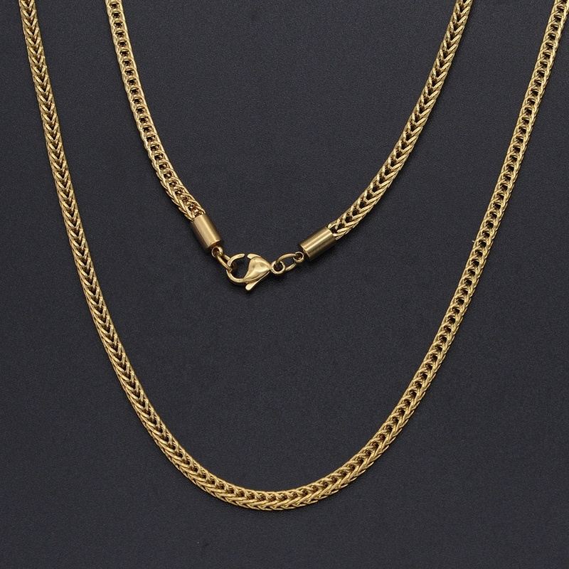 VEROMCA 3mm Foxtail Chain Necklace Hip