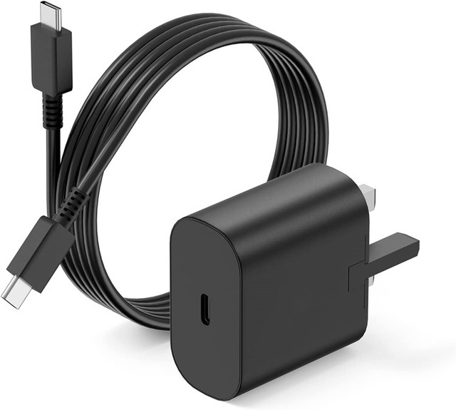 25W USB C Fast Charging Wall Charger 3Pin 25w Adapter with Type-C to Type-C Cable 3A for Samsung Travel Adapter