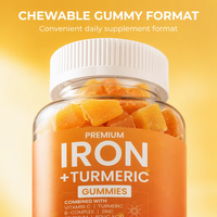 Bonbons Gommeux au Curcuma et au Gingembre, Extrait de Curcumine, Complexe de Gingembre, Complément pour Améliorer l'Immunité, Multivitamines pour Femmes B6 B12 Zinc, 60 Unités