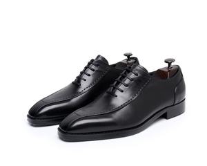 Zapatos Oxford Retro Británicos de Fábrica, Zapatos de Hombre de Cuero Genuino Hechos a Mano con Punta Cuadrada y Cordones, Color Marrón, Casuales de Negocios, Ligeros y Antideslizantes - Product Image 6