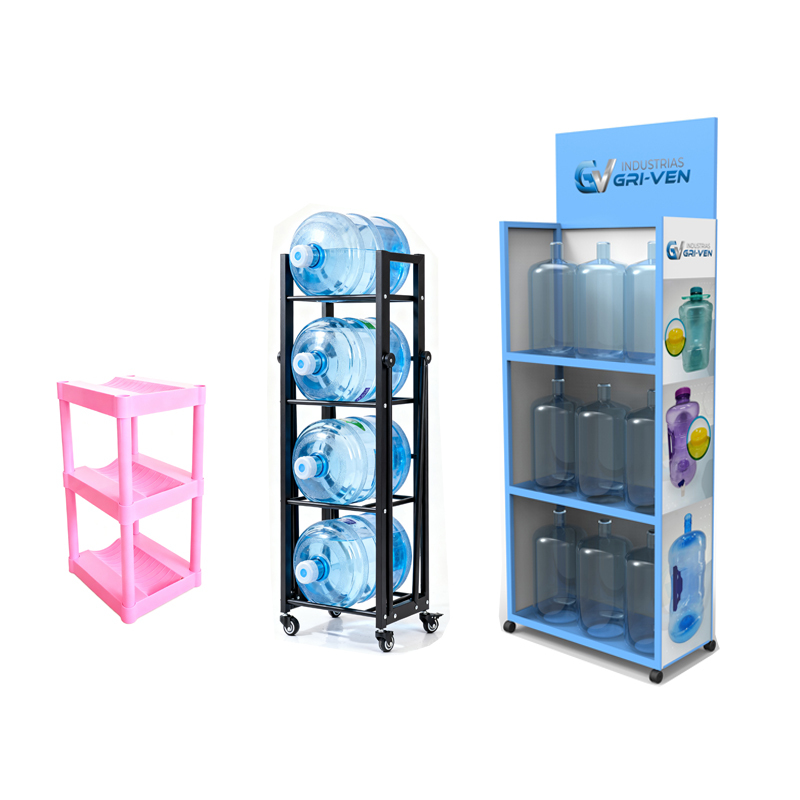 Apache Custom 3-Tier Heavy-Duty 5 Gallon Water Bottle Rack for Living Rooms, Modern Offices and Corporate Breakroom Stations — view 3