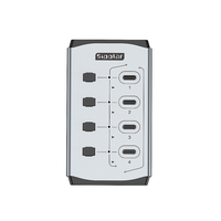 Sipolar FS-806 Hub USB-C 3.0 con 4 Puertos y Interruptores Independientes, Gabinete de Carga para Tablets