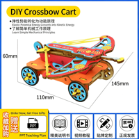 Set Mainan Model Tank Eksperimen Ilmiah Panah Perang Kecil dari Kayu untuk Siswa Sekolah Dasar, Rakitan Tangan DIY