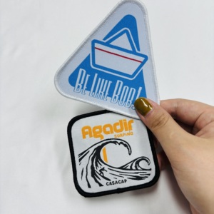 중국 공장 의류 맞춤형 직조 패치/자수 직조 패치 실리콘 패치 - Product Image 3