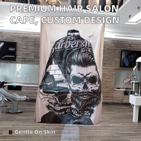 Inyint Cap-226 Cape de Coiffure Confortable en Tissu Pongee, Nouvelle Tendance Populaire, Personnalisable, en Polyester Premium pour Salon de Coiffure