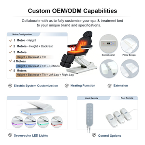 โต๊ะนวดไฟฟ้า<span class=keywords><strong>3</strong></span>มอเตอร์สำหรับร้านทำสปาปรับได้แบบทันสมัยหรูหราโต๊ะนวดบำบัดเพื่อความงามเก้าอี้นวดหน้า - Product Image 4