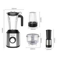 Robot culinaire et mixeur Happy Partner pour la cuisine, avec fonction de préparation des aliments et de mixage, capacité de 2,0 L