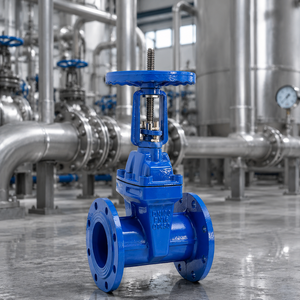 Vanne à opercule à tige montante en fonte ductile GGG50 PN16 à joint souple avec opercule en caoutchouc pour système d'alimentation en eau, OEM ODM - Product Image 1