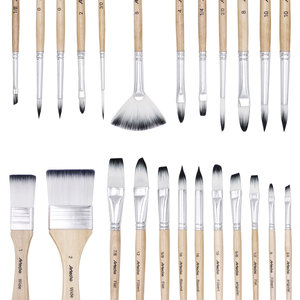Artecho Set di 24 <span class=keywords><strong>Pennelli</strong></span> in Nylon <span class=keywords><strong>per</strong></span> Pittura Acrilica, a Olio, Acquerello, Gouache e <span class=keywords><strong>su</strong></span> <span class=keywords><strong>Tela</strong></span> - Product Image 2