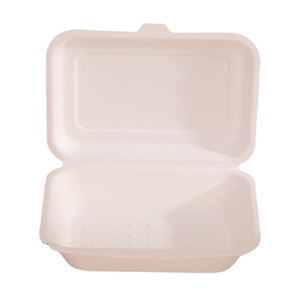 Emballage de bagasse imprimé sur mesure pour emporter étanche avec couvercle de qualité alimentaire à clapet type restaurant utilisé en vrac vente en gros - Product Image 2