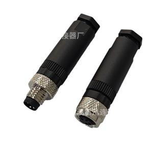 Connecteur d'aviation M8, prise et fiche 3 ou 4 broches, mâle et femelle, coque en nylon, laiton, étanche IP66, connecteur de capteur - Product Image 1