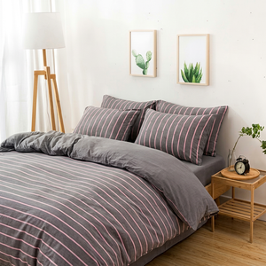 Juego de Funda Nórdica de Algodón Sólido 400 Hilos Lavado, 3 Piezas, Estilo Lujoso, Ropa de Cama Lavable para el Hogar - Product Image 1