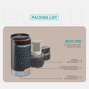 Micrófono Dinámico con Cable BAIFEILI BCM 705 de Alta Calidad, Totalmente Metálico, para Podcasting Profesional, Streaming, <span class=keywords><strong>XLR</strong></span>, Cancelación de Ruido - Product Image 6