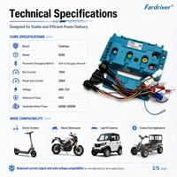 Contrôleur de programmation et de débogage Fardriver B300 72300 48V-72V 100A avec générateur d'ondes sinusoïdales CC intégré, puissance de sortie 800-3000W