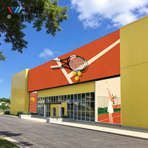 Structure en acier de qualité supérieure pour terrains de padel, installation facile, sans colonnes, durée de vie de 50 ans, traitement de surface galvanisé pour les centres de villégiature - Product Image 1