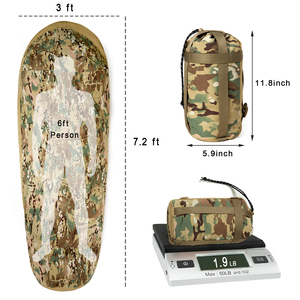 Sacco BIVY 100% Nylon Taslan materiale impermeabile 3 strati Nylon campeggio sacco a pelo copertura - Product Image 3