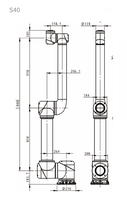Robot industriel Huayan Robotics S40, charge utile de 40 kg, portée de 2000 mm, 5 axes, boîte de vitesses, indice de protection IP54, machine de palettisation haute précision