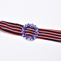 Boucles rondes en laiton de haute qualité avec fleur en strass brillant pour la décoration de chaussures, anneaux de ceinture DIY, broche de mariée, accessoire de sac
