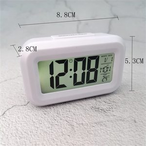 Mini Reloj Despertador Electrónico LCD Moderno con Retroiluminación, Temporizador Inteligente de Temperatura para Estudiantes, Incluye Calendarios para Uso en el Dormitorio - Product Image 4