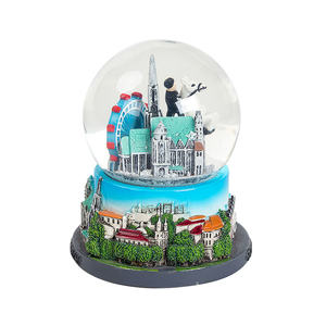 Custom OEM <strong>Wholesale</strong> Home Decor Gift Souvenir Vienna Gift Crystal Resin Ball 3D Water <strong>Snow</strong> <strong>Globe</strong> - Product Image 3